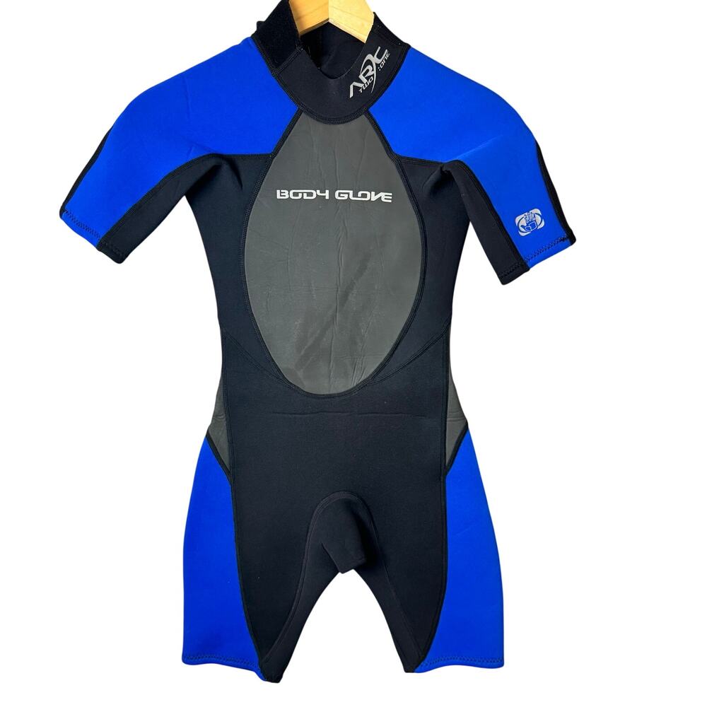 Body Glove Wetsuit Spring Shorty Pro Kids Youth Size 8 Black Blue Surfing Water